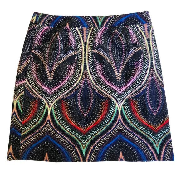 ETCETERA Multicolor Corduroy Mini Skirt Size 10 Artsy Rainbow Boho Indie - Picture 1 of 11